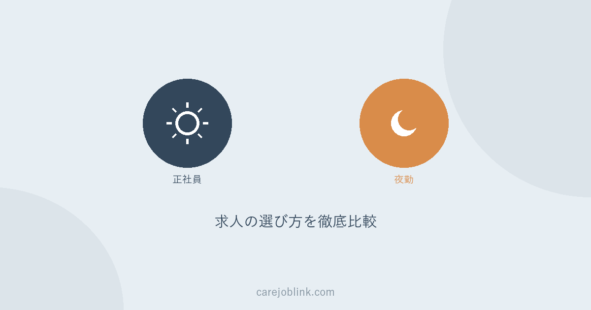 訪問介護の求人の選び方｜正社員から夜勤まで比較